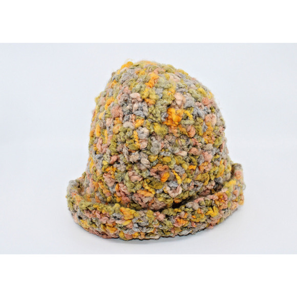 A4 Exclellent GREVI Firenze Fleece Wool Acrylic Colorblock Knit Hat Beanie O/S - Picture 2 of 6